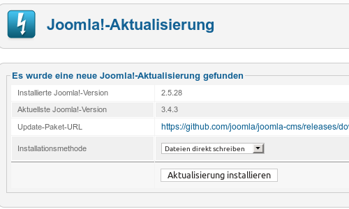 Joomla aktualisieren 101